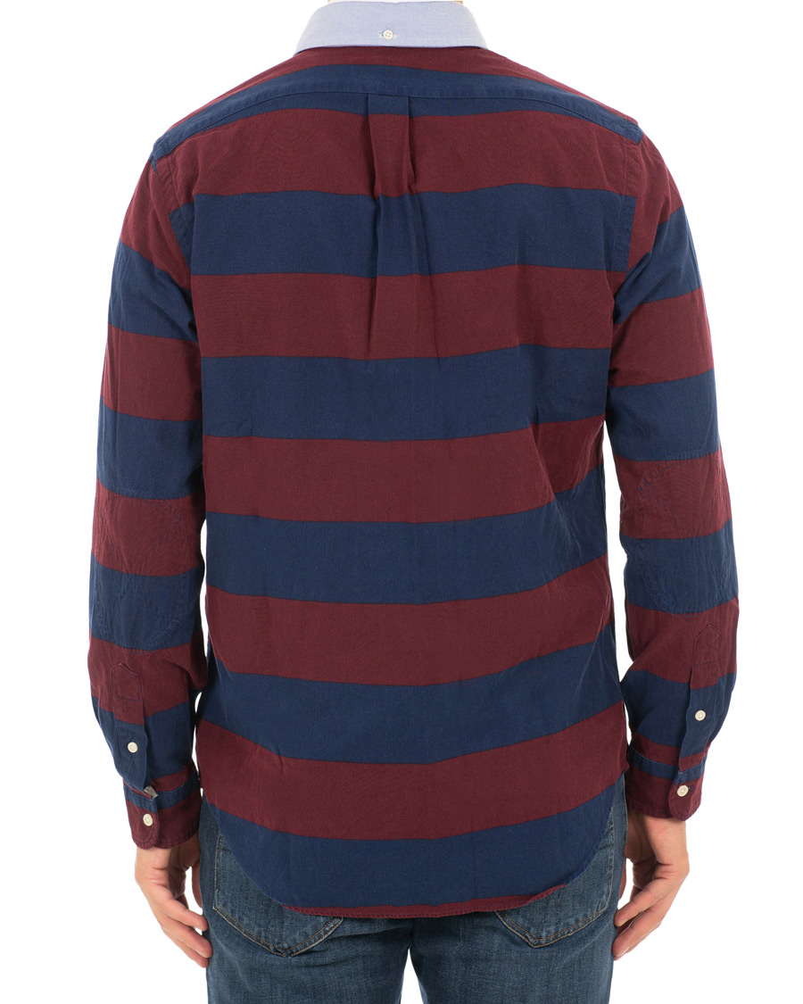 Heren | Overhemden | Polo Ralph Lauren | Core Fit Barstripe Shirt Burgundy/Blue