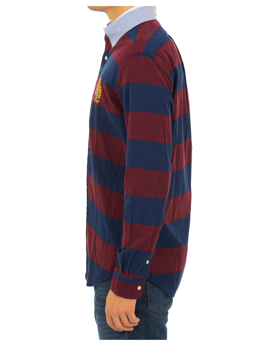 Heren | Overhemden | Polo Ralph Lauren | Core Fit Barstripe Shirt Burgundy/Blue