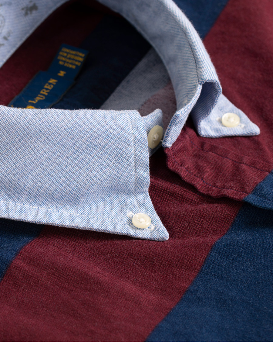 Heren | Overhemden | Polo Ralph Lauren | Core Fit Barstripe Shirt Burgundy/Blue
