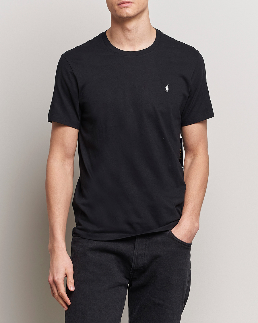 Heren | Zwarte T-shirts | Polo Ralph Lauren | Liquid Cotton Crew Neck Tee Black