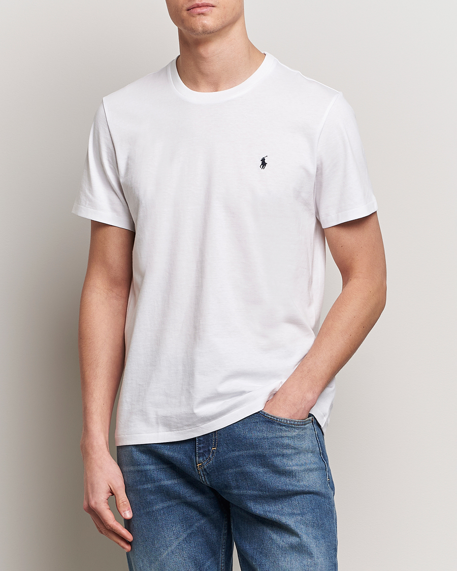 Heren | T-shirts met korte mouwen | Polo Ralph Lauren | Liquid Cotton Crew Neck Tee White