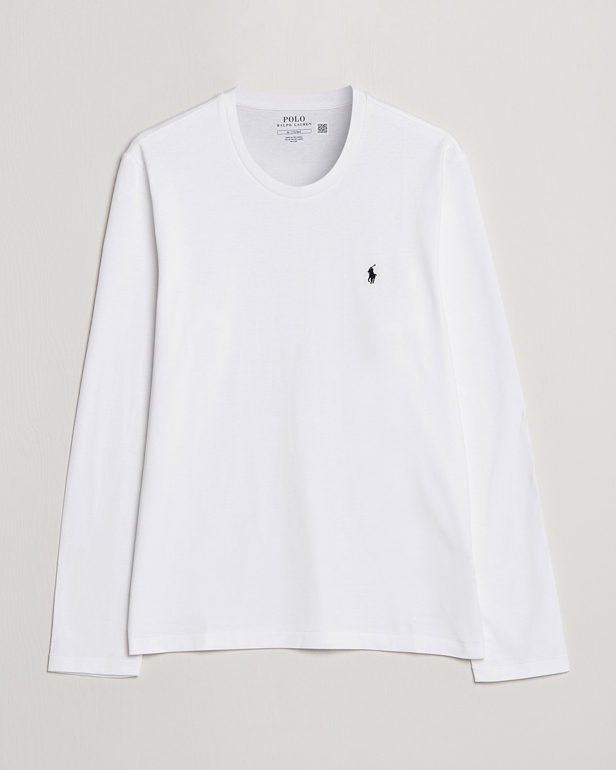 Heren | T-shirts | Polo Ralph Lauren | Liquid Cotton Long Sleeve Crew Neck Tee White