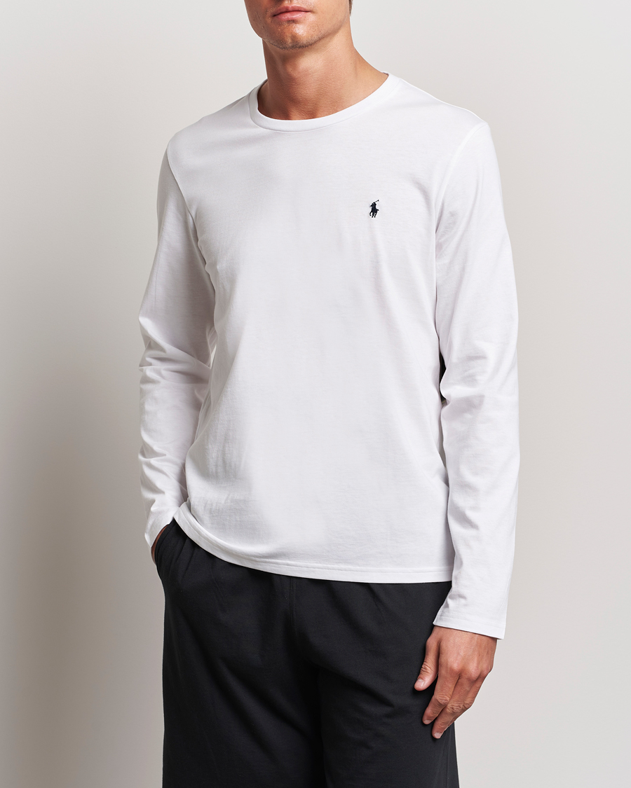 Heren | T-shirts | Polo Ralph Lauren | Liquid Cotton Long Sleeve Crew Neck Tee White