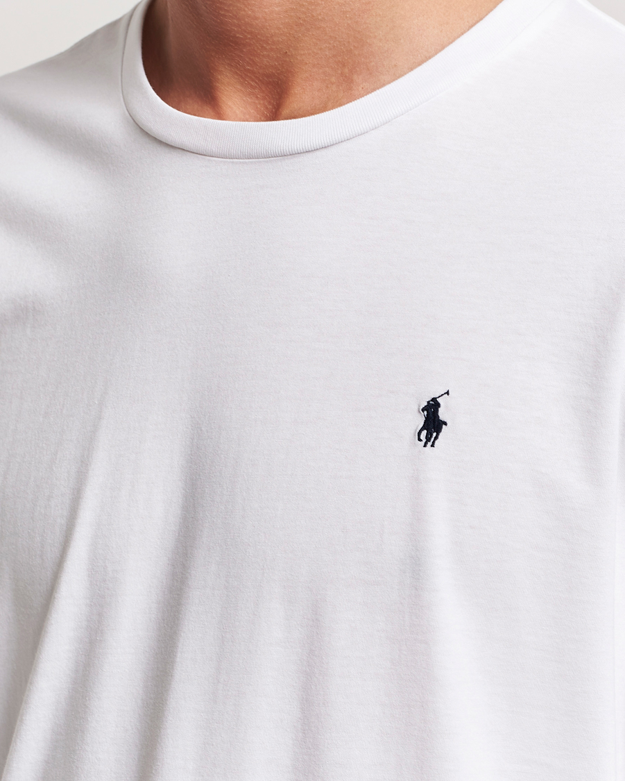 Heren | T-shirts | Polo Ralph Lauren | Liquid Cotton Long Sleeve Crew Neck Tee White