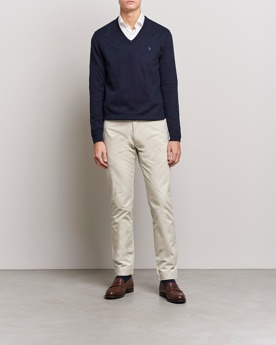 Heren | Truien | Polo Ralph Lauren | Pima Cotton V-neck Pullover Hunter Navy