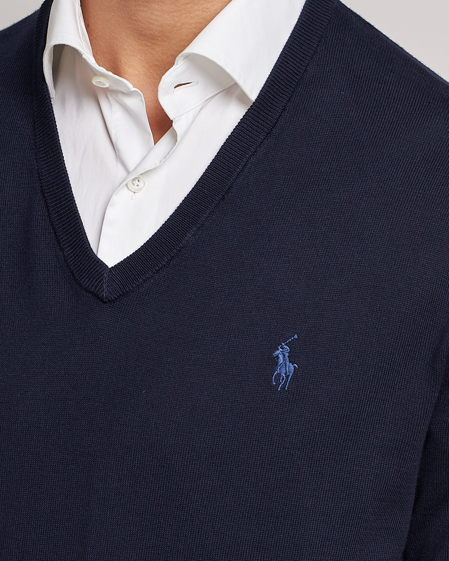 Heren | Truien | Polo Ralph Lauren | Pima Cotton V-neck Pullover Hunter Navy