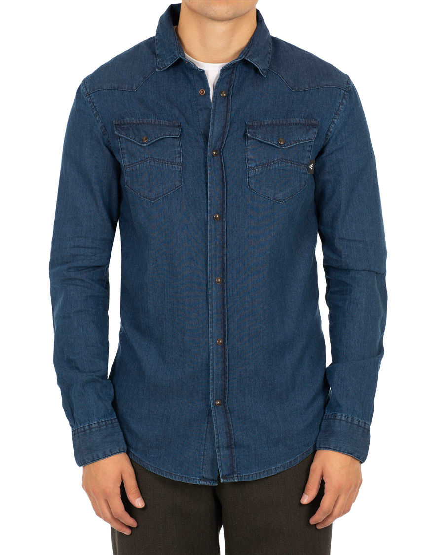 Heren | Overhemden | Emporio Armani | Denim Western Shirt Dark Wash