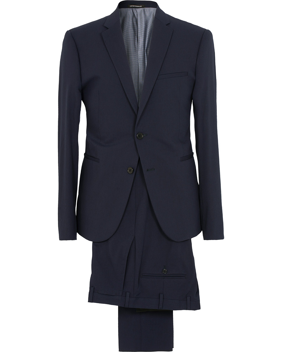Heren | Pakken | Emporio Armani | M-Line Stretch Suit Dark Blue