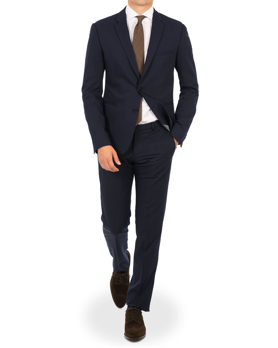 Heren | Pakken | Emporio Armani | M-Line Stretch Suit Dark Blue