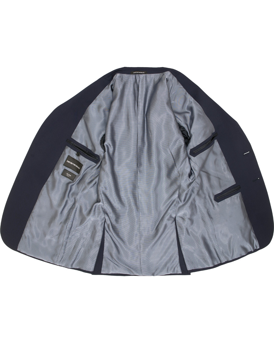 Heren | Pakken | Emporio Armani | M-Line Stretch Suit Dark Blue