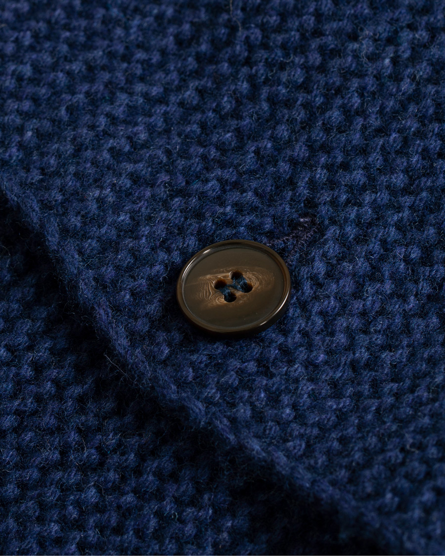 Heren | Blazers | L.B.M. 1911 | Knitted Cardigan Blazer Dark Blue