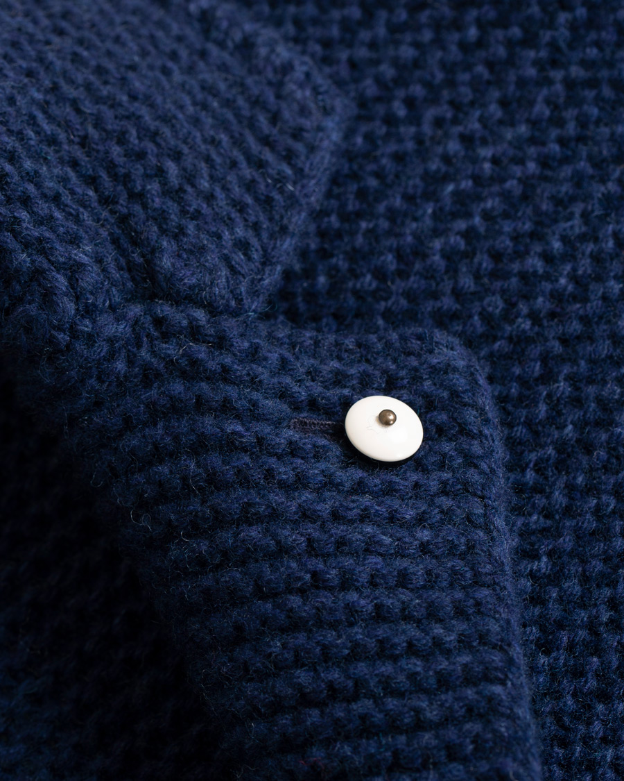 Heren | Blazers | L.B.M. 1911 | Knitted Cardigan Blazer Dark Blue