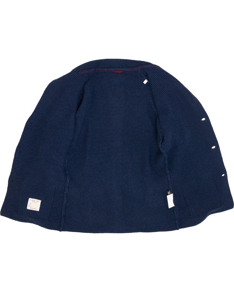Heren | Blazers | L.B.M. 1911 | Knitted Cardigan Blazer Dark Blue