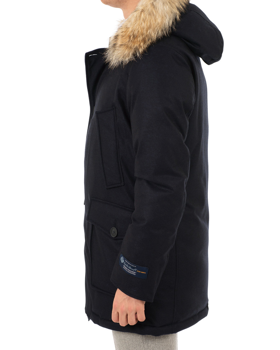 Heren | Jassen | Woolrich | Loro Piana Arctic Parka DF Navy Melton