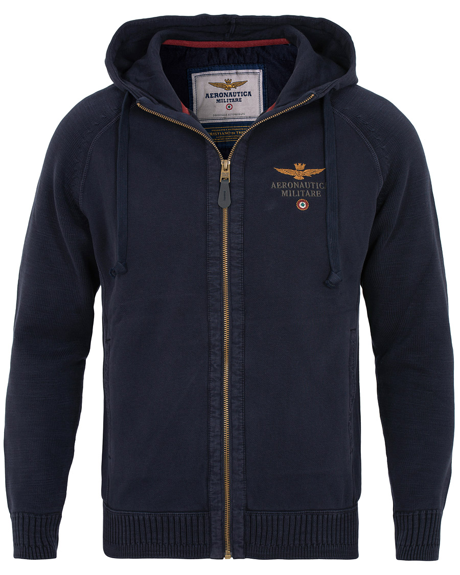 Heren | Truien | Aeronautica Militare | AF348 Full Zip Hoodie Navy