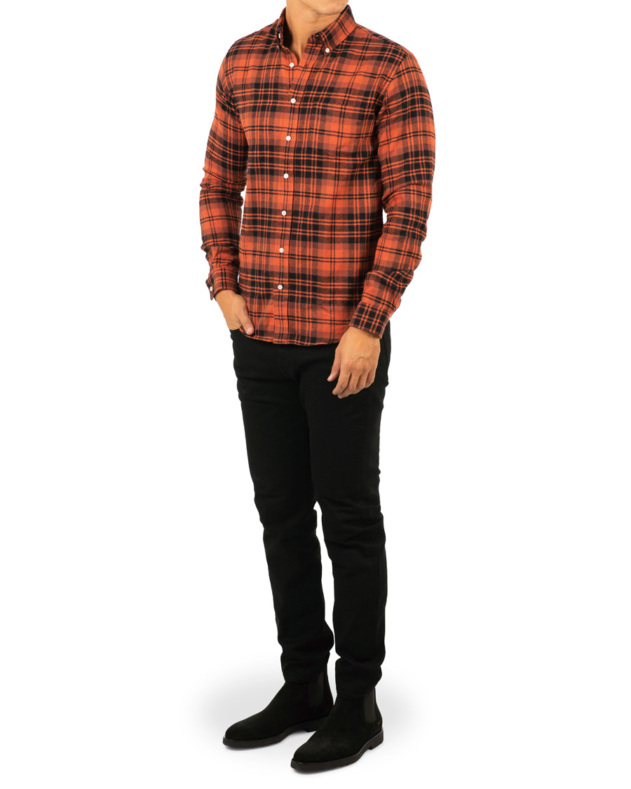 Heren | Overhemden | Schnayderman?s | Large Check Rost/Black Twill Shirt