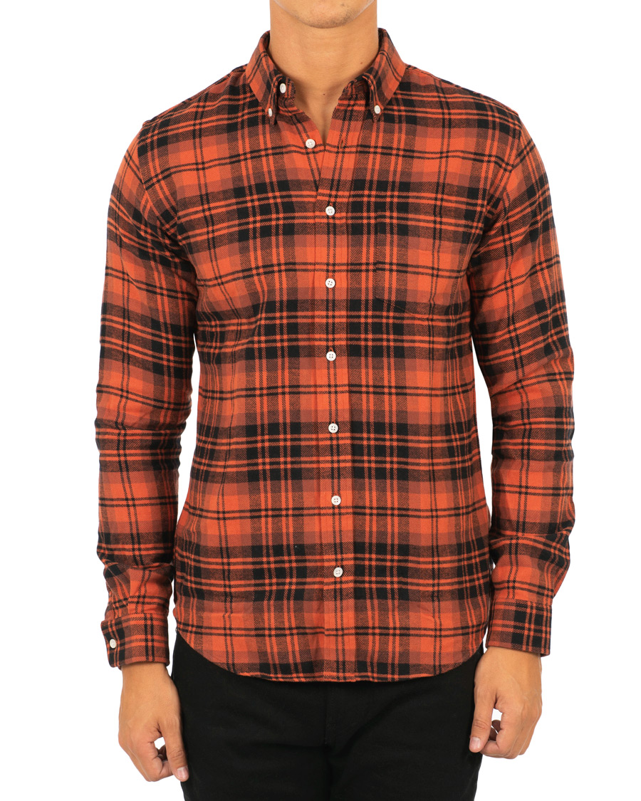 Heren | Overhemden | Schnayderman?s | Large Check Rost/Black Twill Shirt