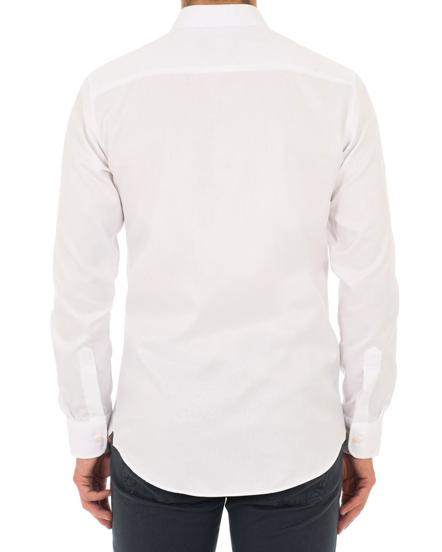 Heren | Overhemden | Morris | Dean Spread Collar Cotton Shirt White