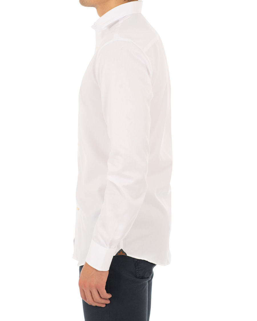 Heren | Overhemden | Morris | Dean Spread Collar Cotton Shirt White