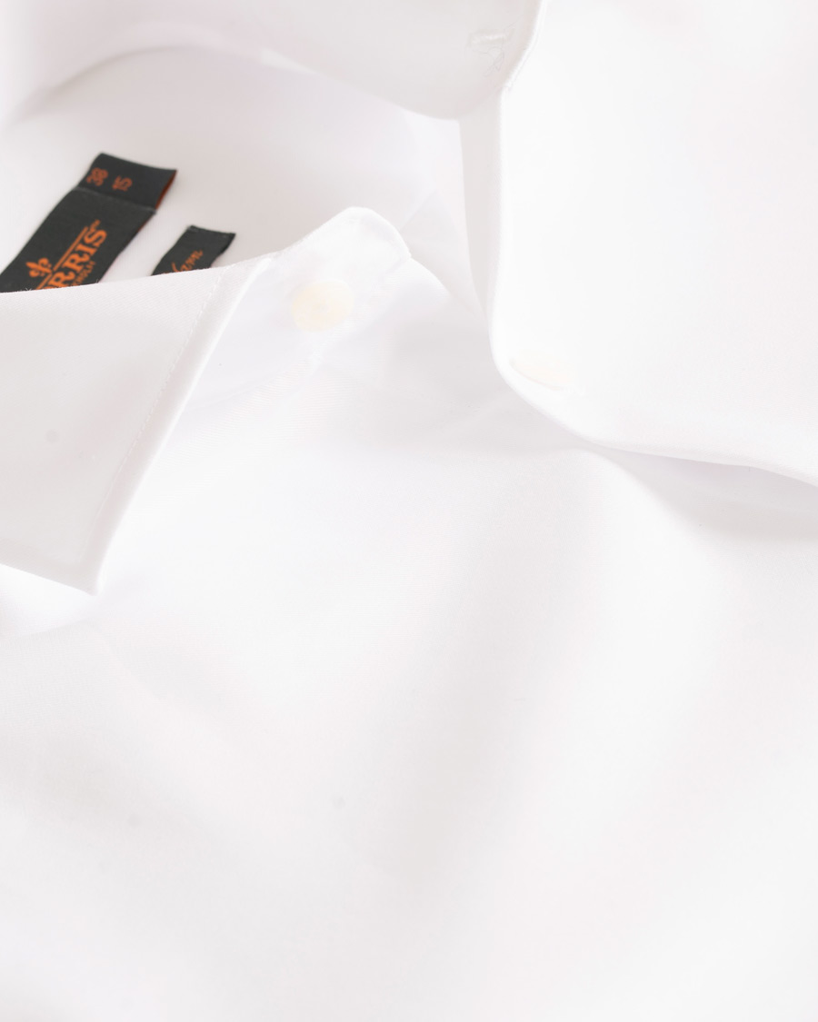 Heren | Overhemden | Morris | Dean Spread Collar Cotton Shirt White