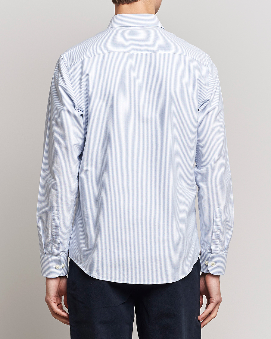 Heren | Overhemden | Morris | Douglas Striped Oxford Light Blue