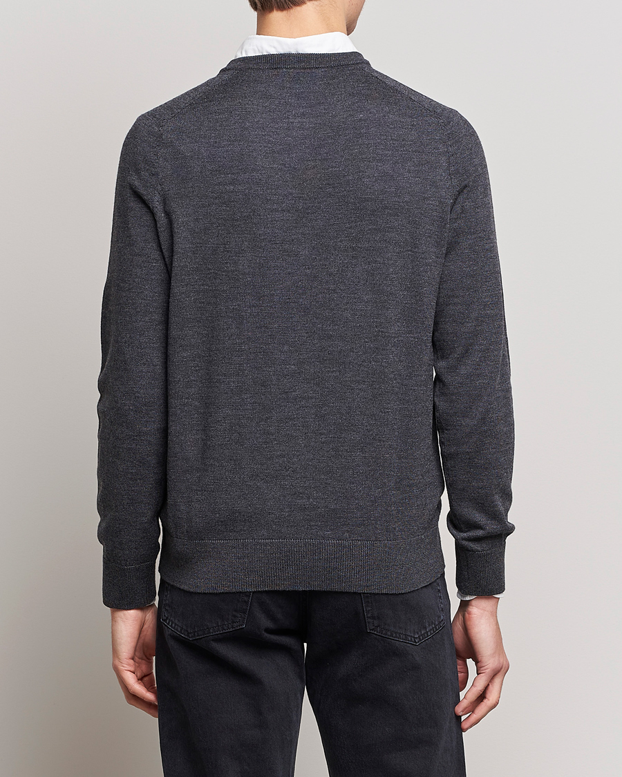 Heren | Truien | Morris | Merino O-neck Grey