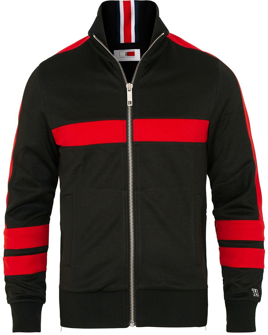 Heren | Truien | Tommy Hilfiger | Lewis Hamilton Logo Track Jacket Jet Black