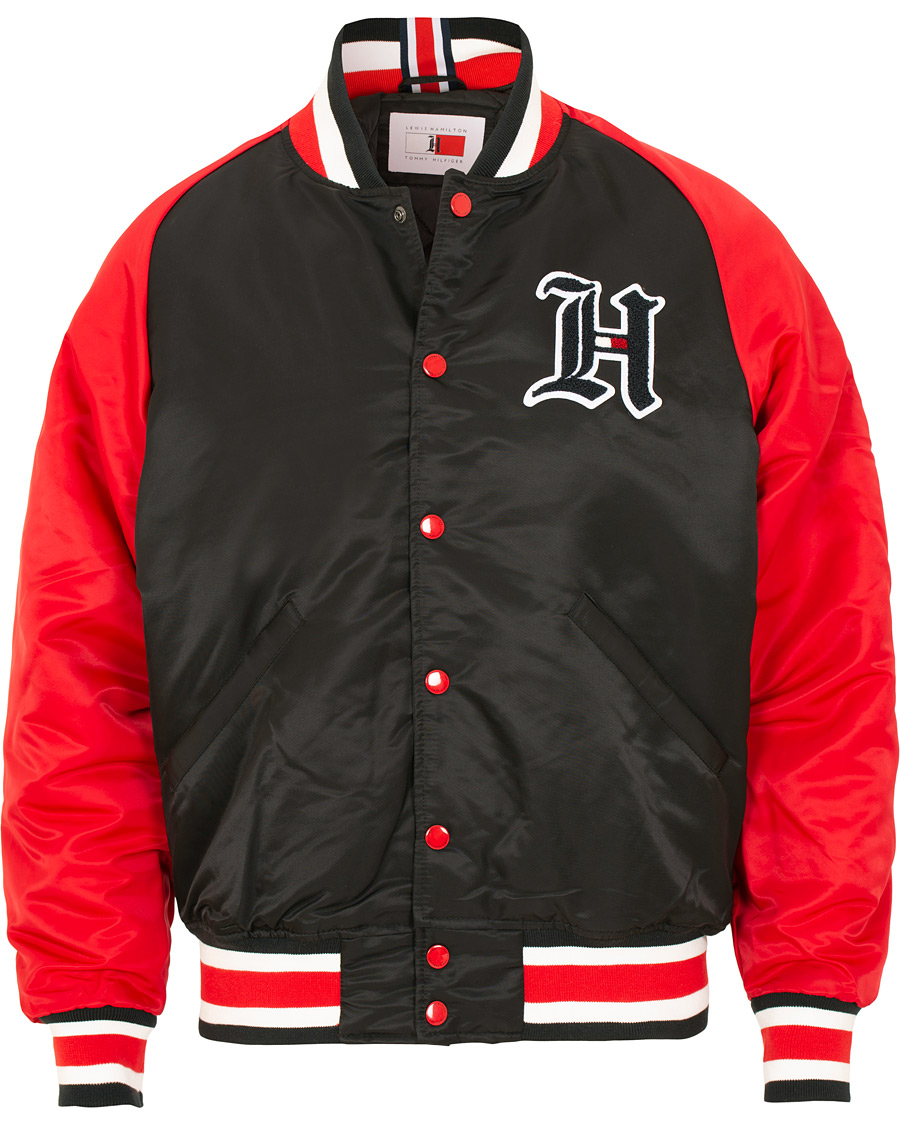 Heren | Jassen | Tommy Hilfiger | Lewis Hamilton Varsity Bomber Jet Black