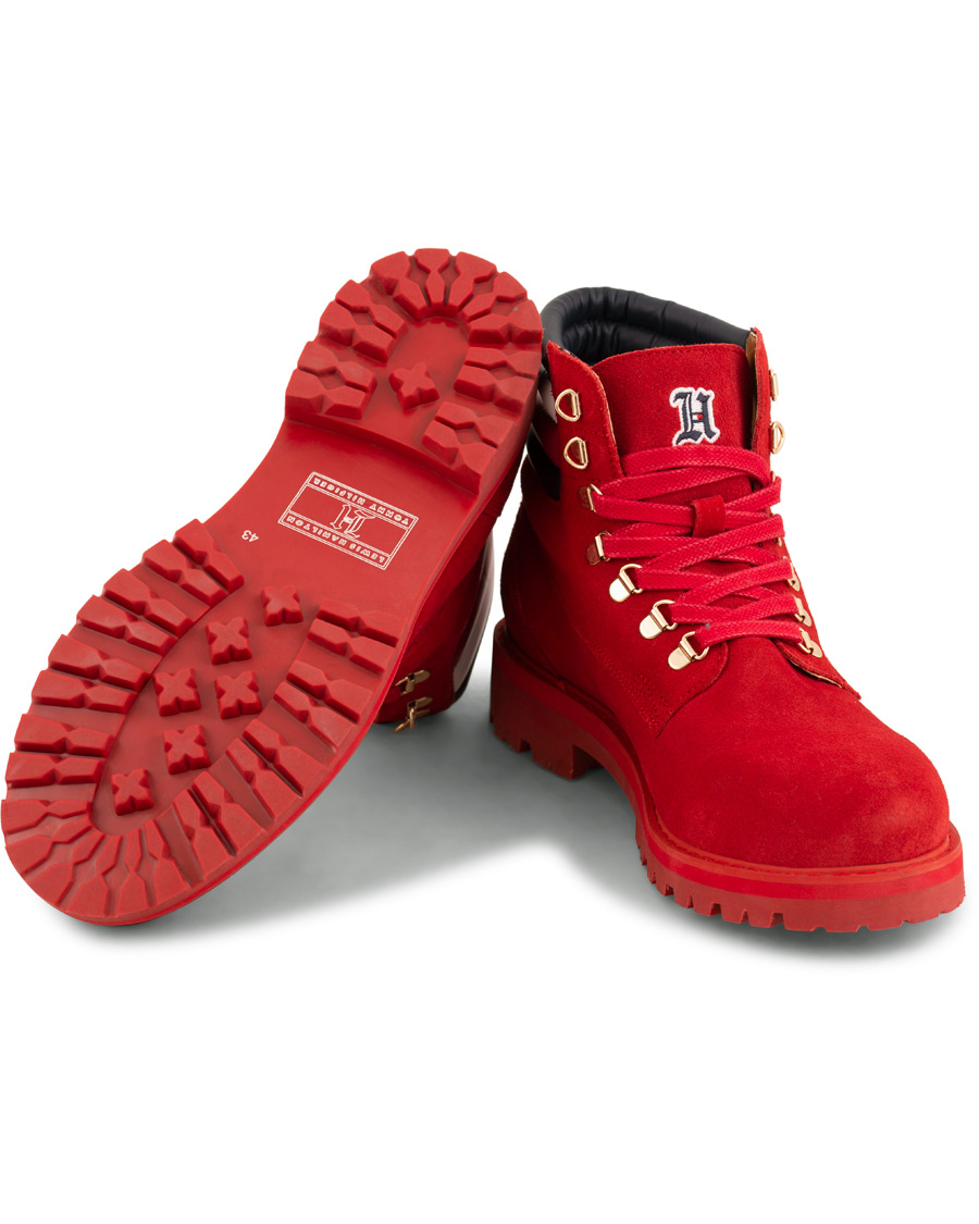 Heren | Tommy Hilfiger Lewis Hamilton Suede Hiking Boot Barbados Cherry | Tommy Hilfiger | Lewis Hamilton Suede Hiking Boot Barbados Cherry