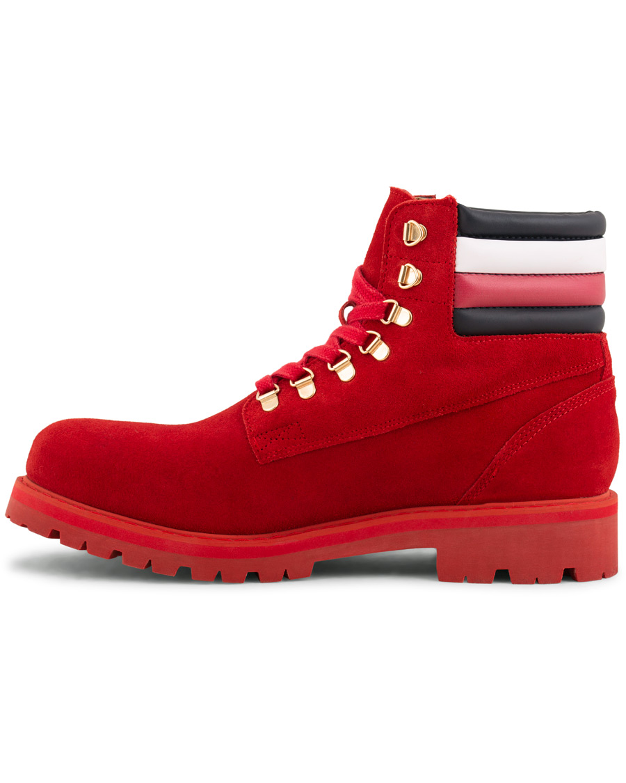 Heren | Tommy Hilfiger Lewis Hamilton Suede Hiking Boot Barbados Cherry | Tommy Hilfiger | Lewis Hamilton Suede Hiking Boot Barbados Cherry