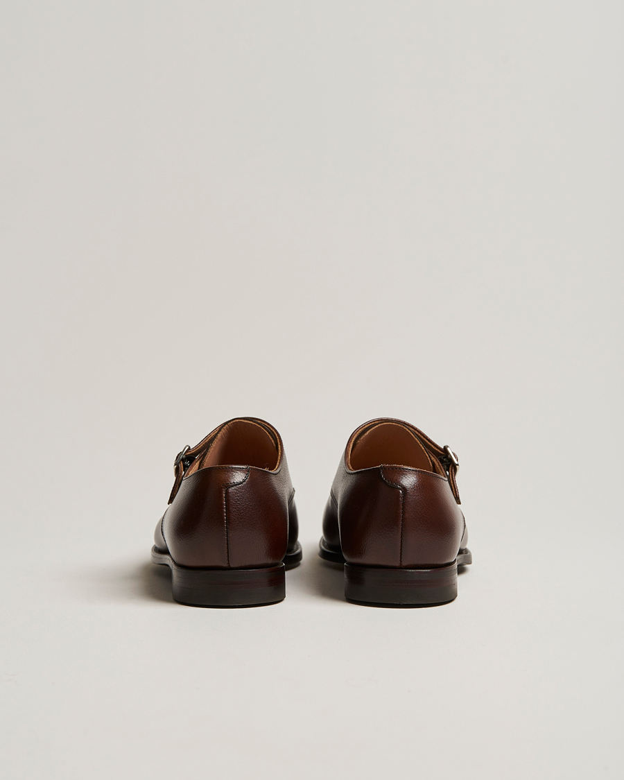 Heren | Gespschoenen | Crockett & Jones | Lowndes Monkstrap City Sole Dark Brown Calf
