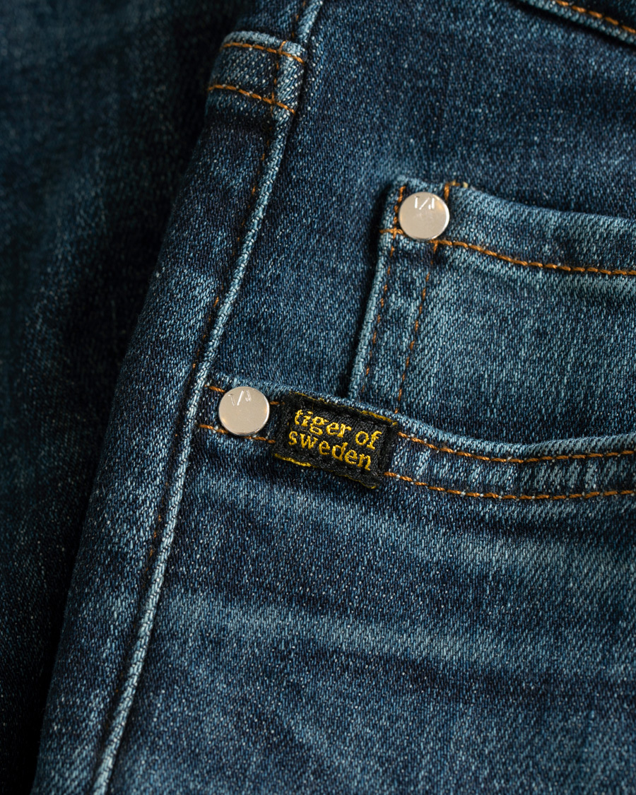 Heren | Jeans | Tiger of Sweden Jeans | Evolve Royal Blue Stretch Jeans Mid Blue