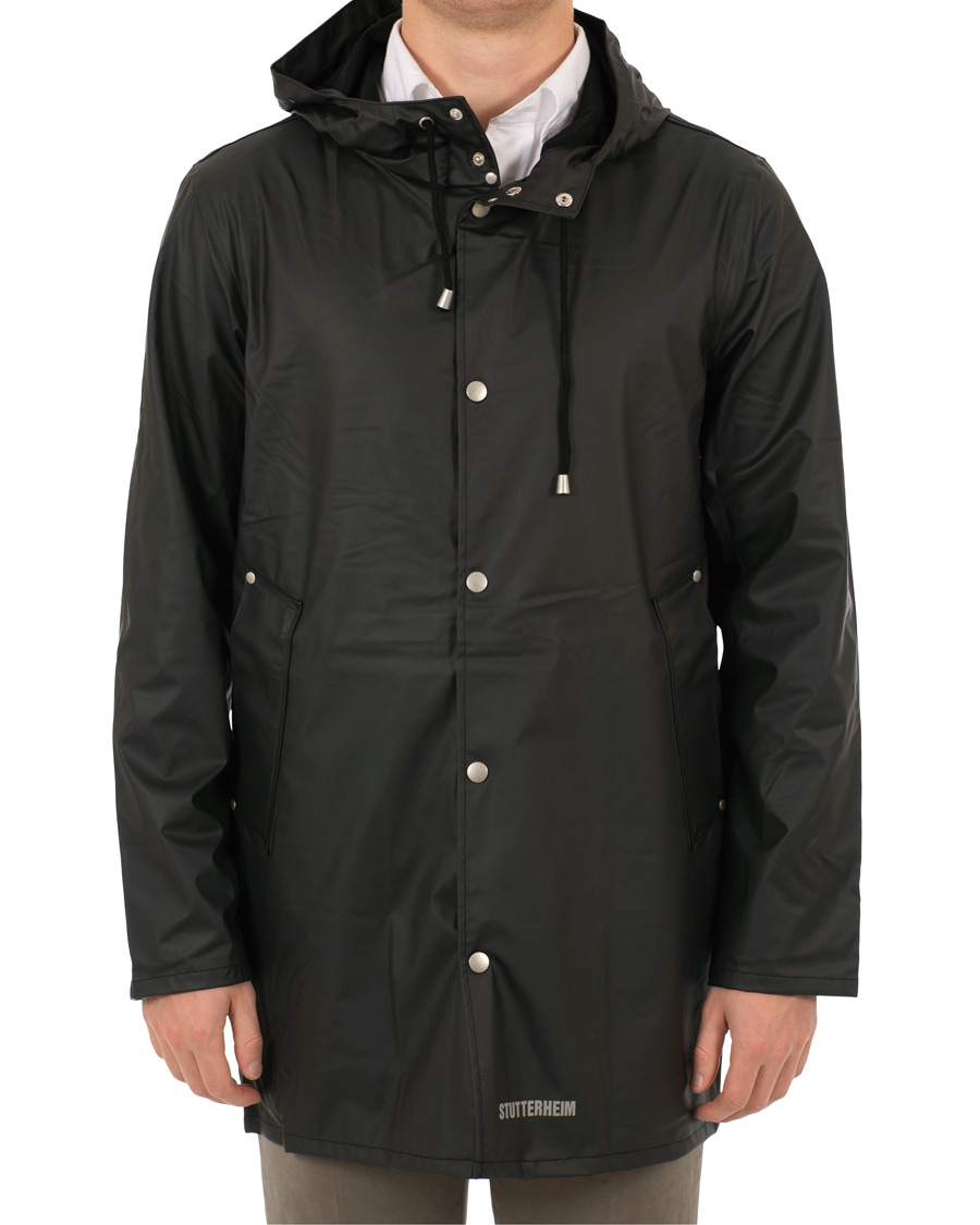 Heren | Jassen | Stutterheim | Stockholm Lightweight Raincoat Black