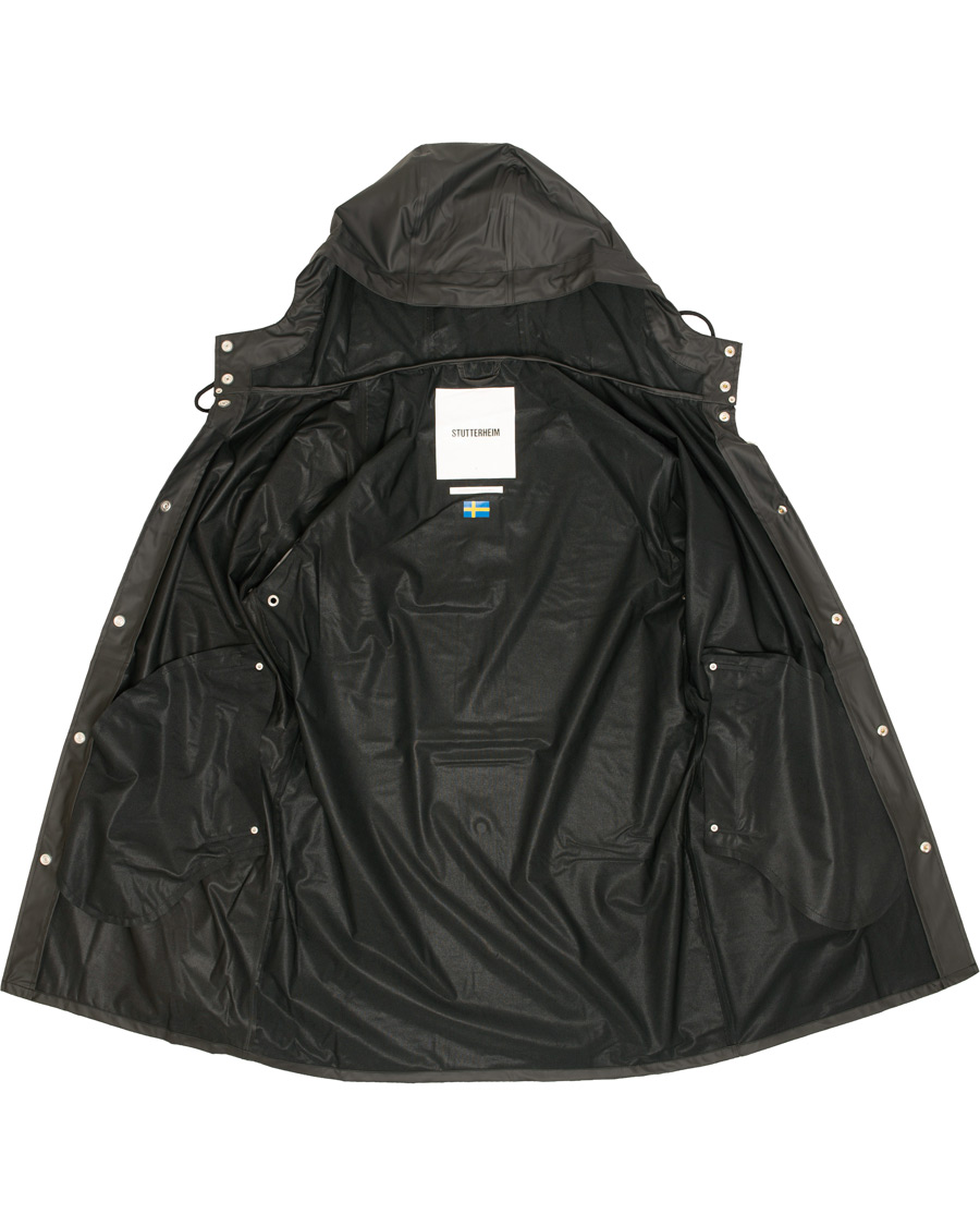 Heren | Jassen | Stutterheim | Stockholm Lightweight Raincoat Black