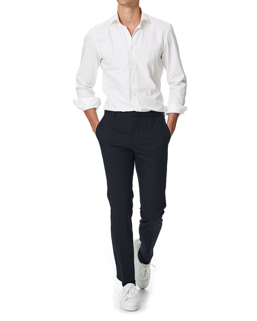 Heren | Broeken | Calvin Klein | Wool Stretch Trousers Midnight Navy