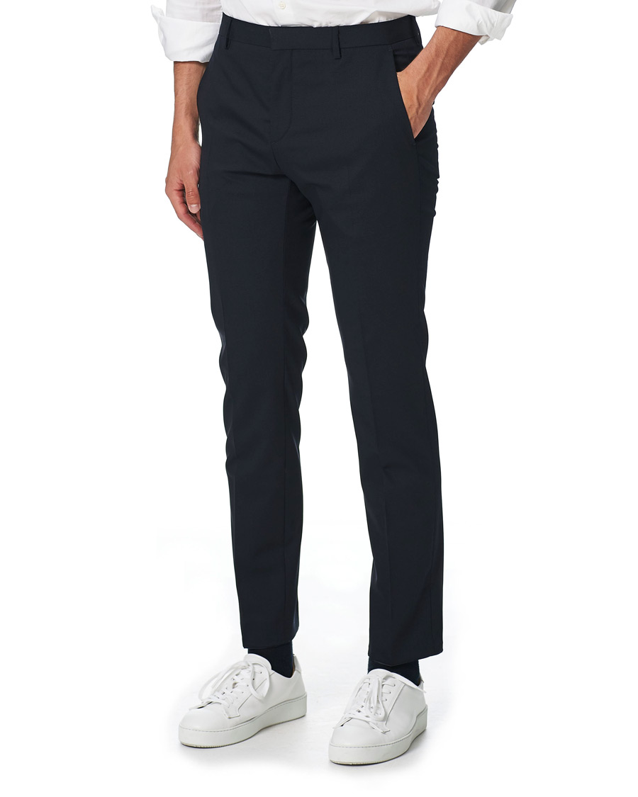 Heren | Broeken | Calvin Klein | Wool Stretch Trousers Midnight Navy