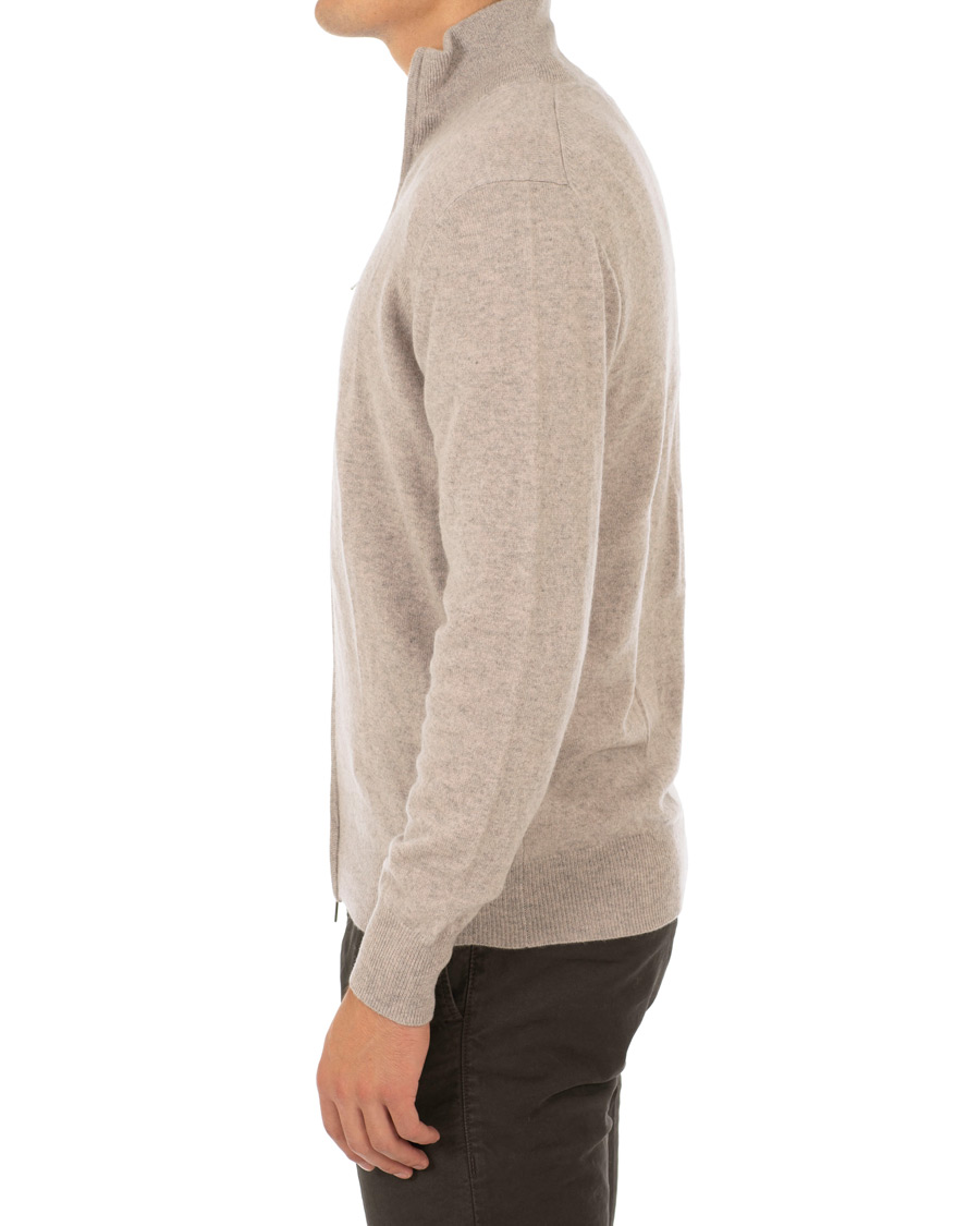 Heren | Truien | Soft Goat | Cashmere Full-zip Light Taupe