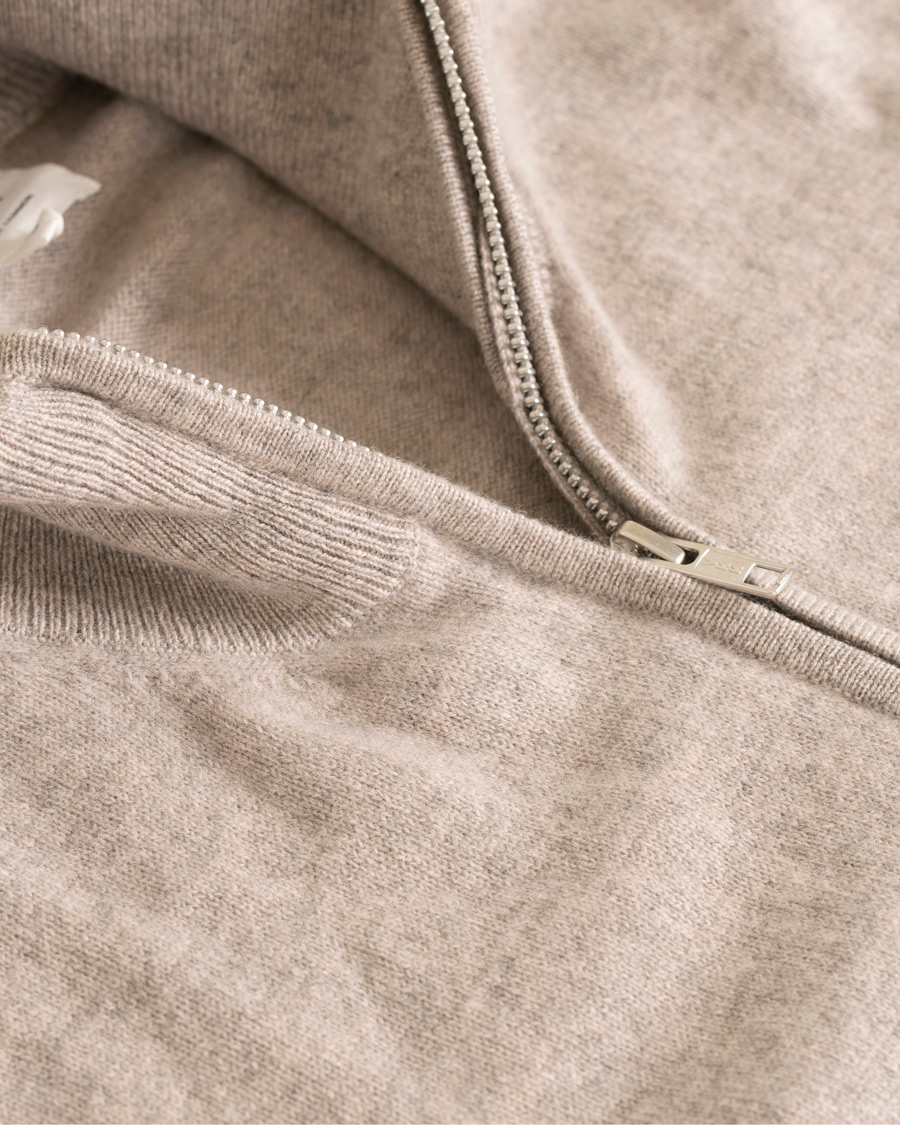 Heren | Truien | Soft Goat | Cashmere Full-zip Light Taupe