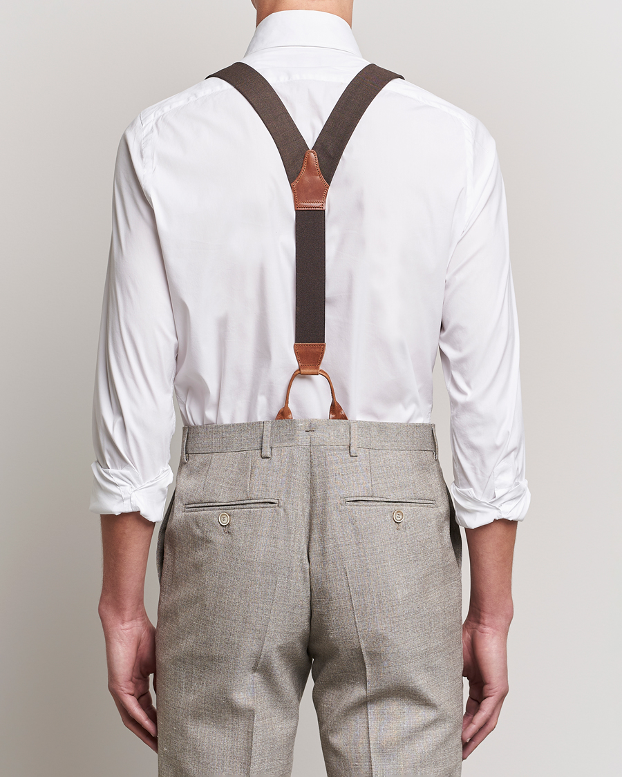 Heren | Albert Thurston Fresco Braces 38mm Brown | Albert Thurston | Fresco Braces 38mm Brown