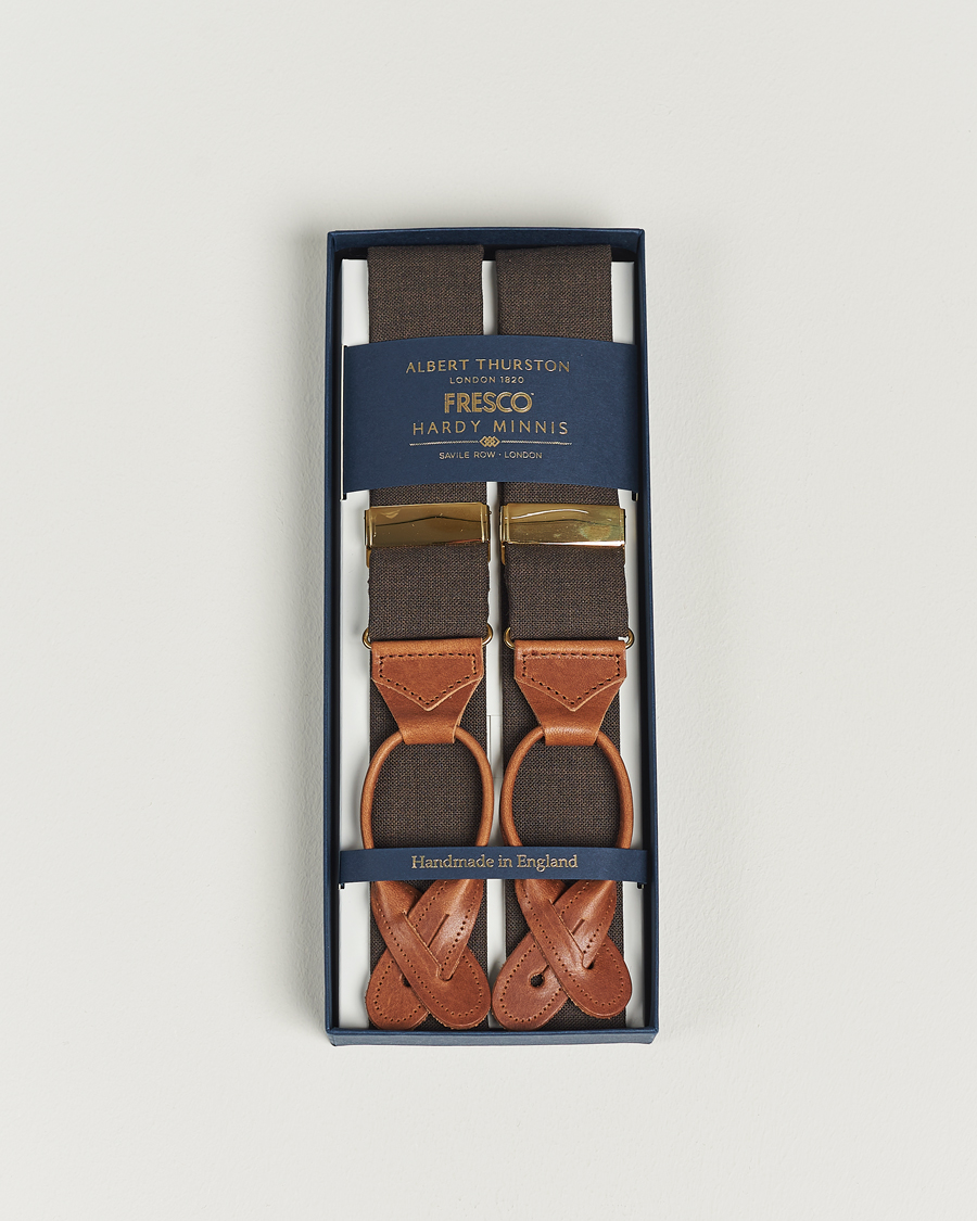 Heren | Albert Thurston Fresco Braces 38mm Brown | Albert Thurston | Fresco Braces 38mm Brown