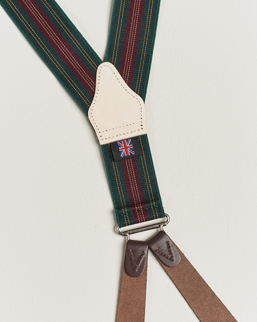 Heren | Albert Thurston Flat End Army Braces 35mm Green | Albert Thurston | Flat End Army Braces 35mm Green