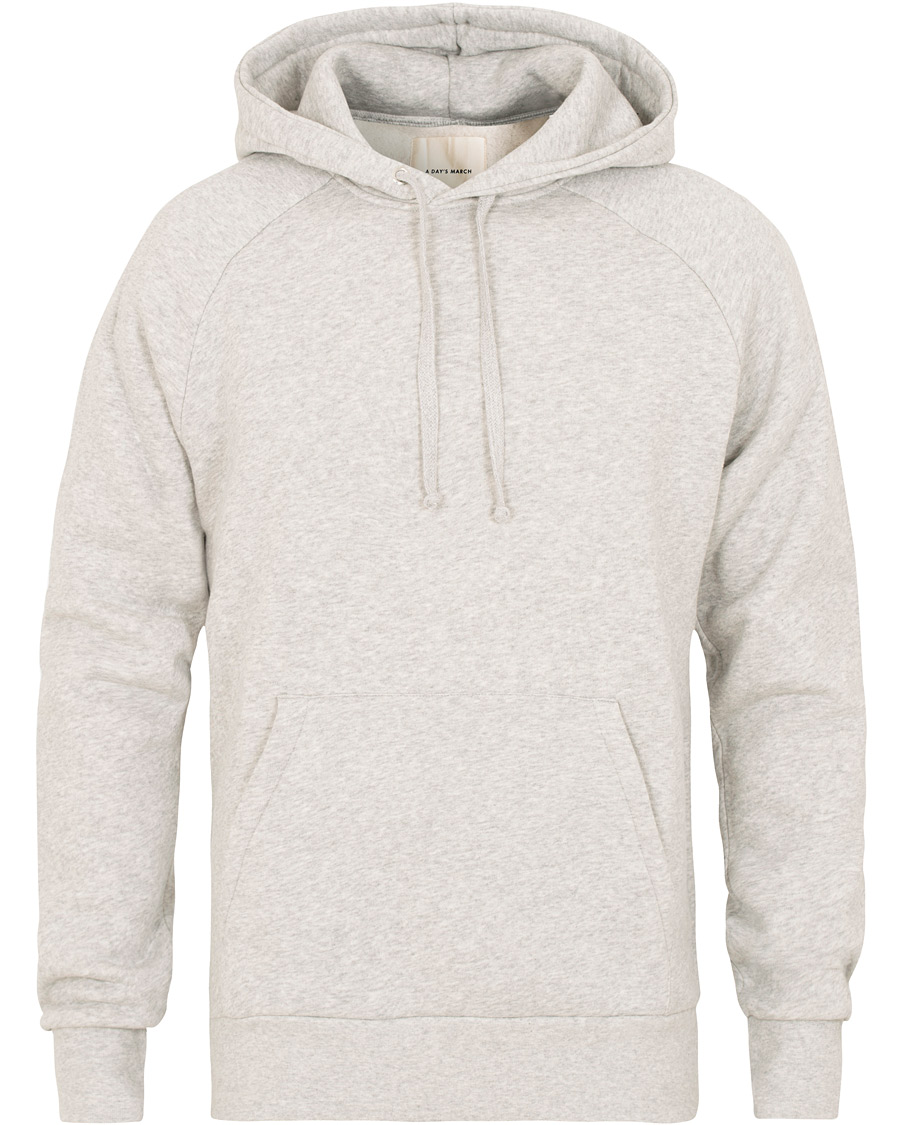 Heren | Truien | A Day's March | Hoodie Sweatshirt Grey Melange