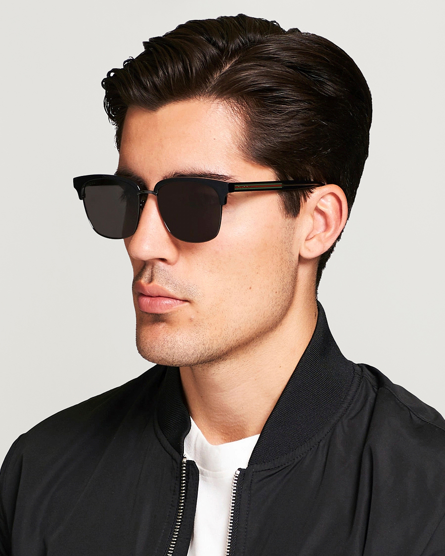 Heren | Eyewear | Gucci | GG0382S Sunglasses Black/Grey