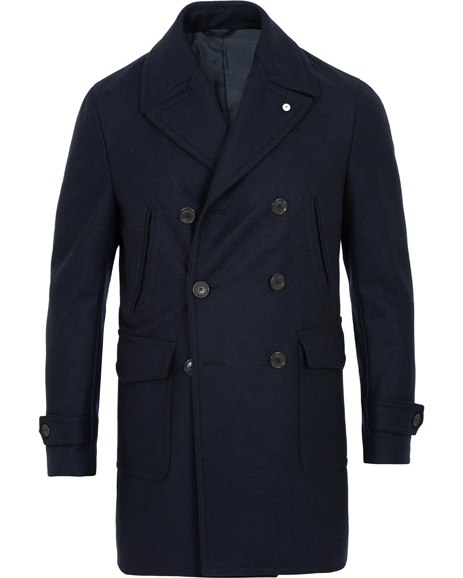 Heren | Jassen | L.B.M. 1911 | Classic Wool Peacoat Navy