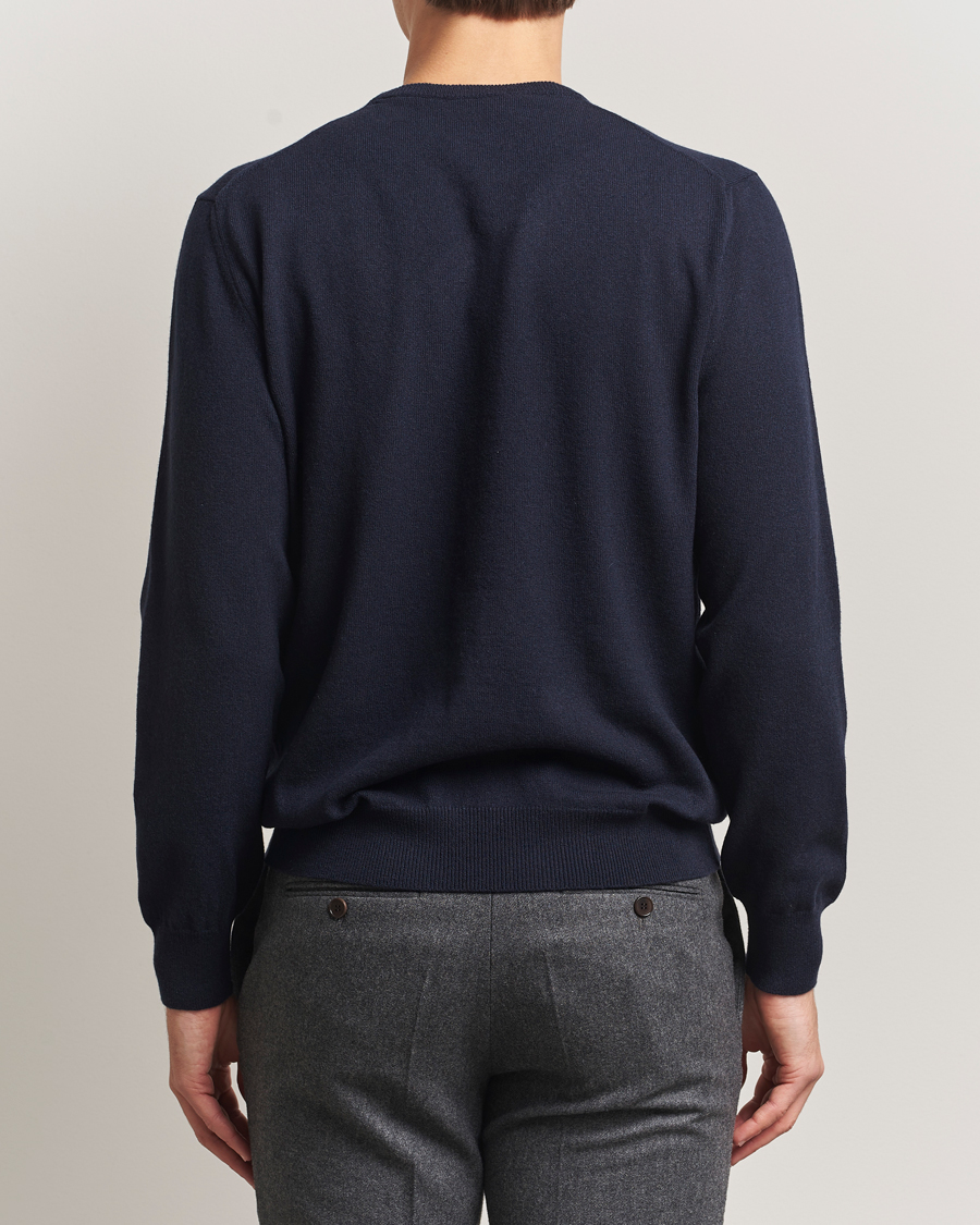 Heren | Truien | Piacenza Cashmere | Cashmere Crew Neck Sweater Navy