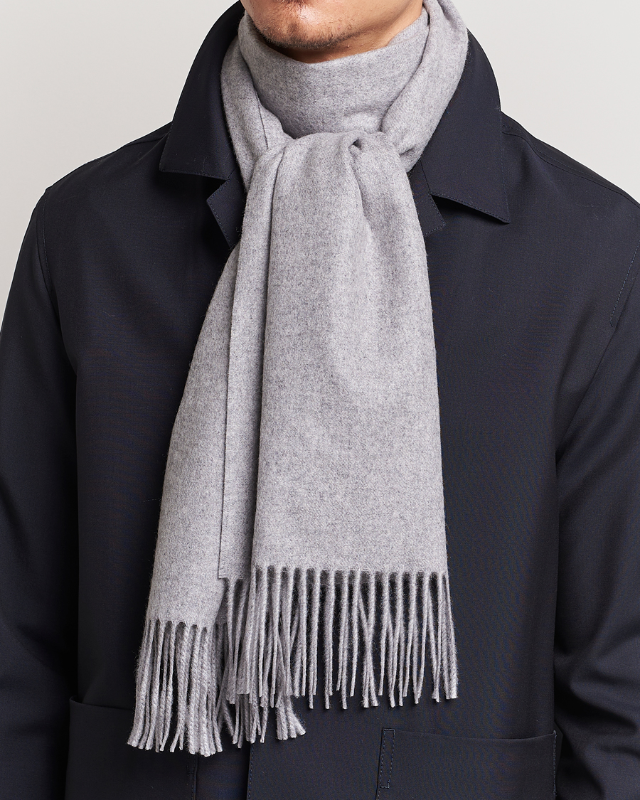 Heren | Italian Department | Piacenza Cashmere | Cashmere Scarf Light Grey