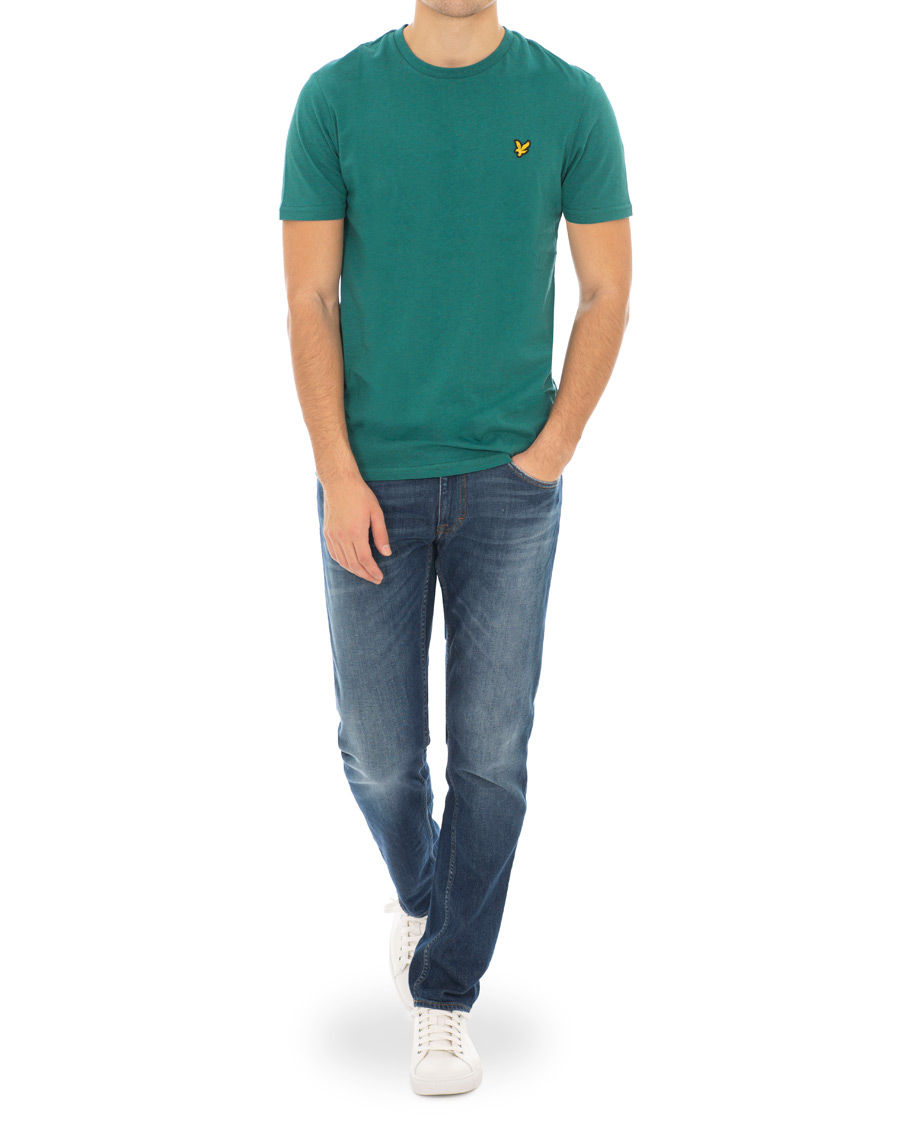 Heren | T-shirts | Lyle & Scott | Garment Dyed T-Shirt Alpine Green Marl