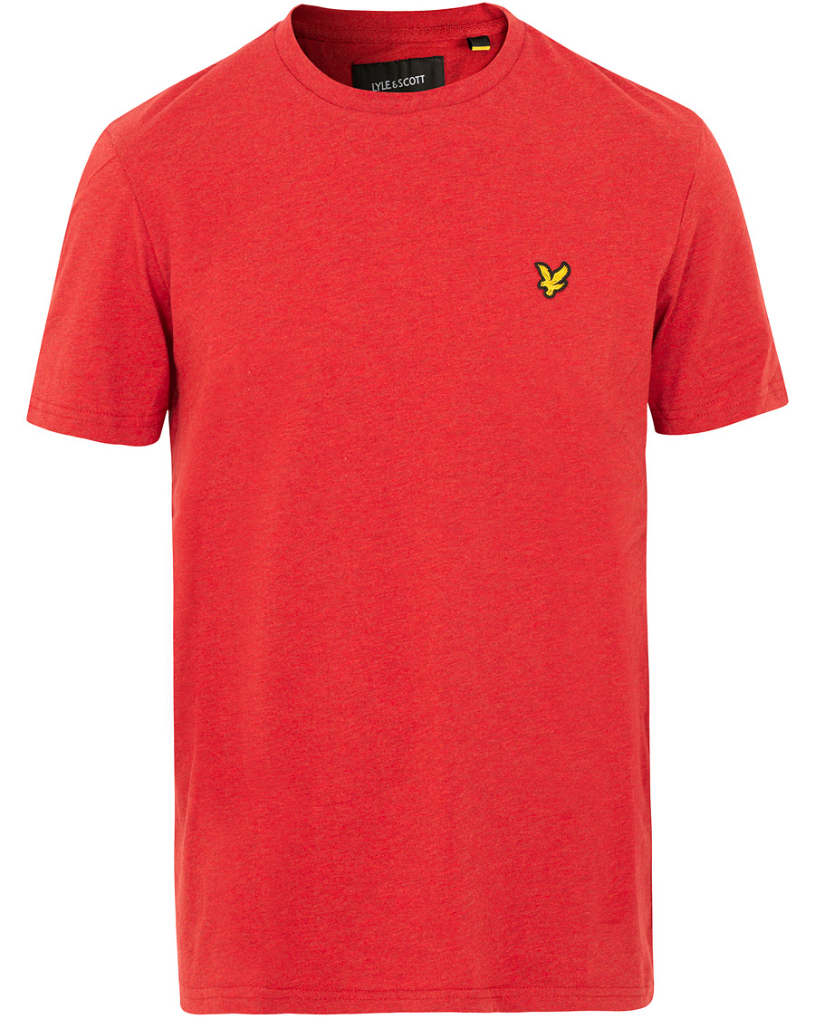 Heren | T-shirts | Lyle & Scott | Garment Dyed T-Shirt Dark Red Marl