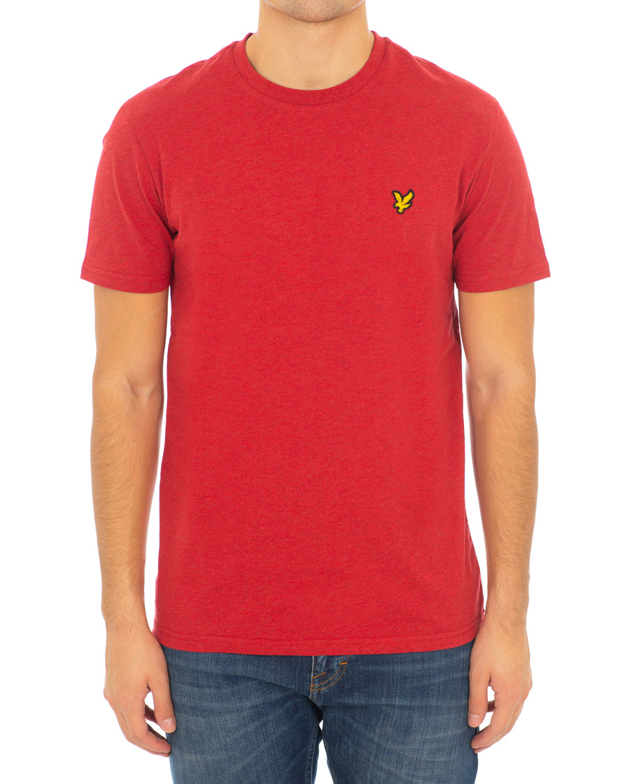 Heren | T-shirts | Lyle & Scott | Garment Dyed T-Shirt Dark Red Marl