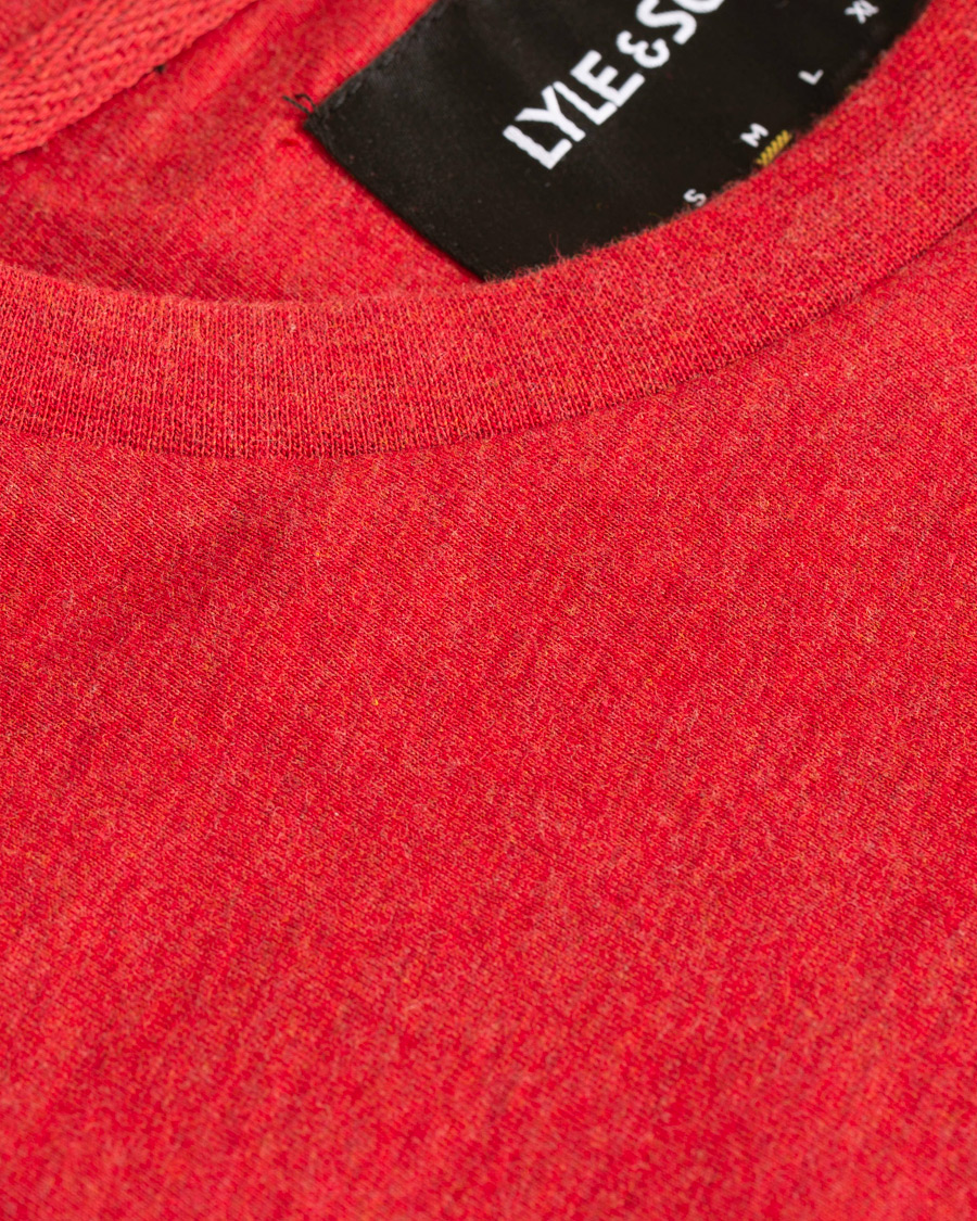 Heren | T-shirts | Lyle & Scott | Garment Dyed T-Shirt Dark Red Marl